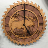 Wood saw blade clocks