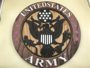 Military wood plaques
