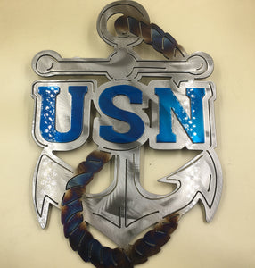 Custom metal signs /navy